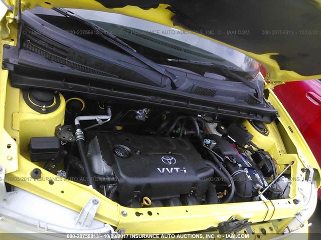 JTLKT324554015552 - 2005 TOYOTA SCION XB Amarillo foto 10
