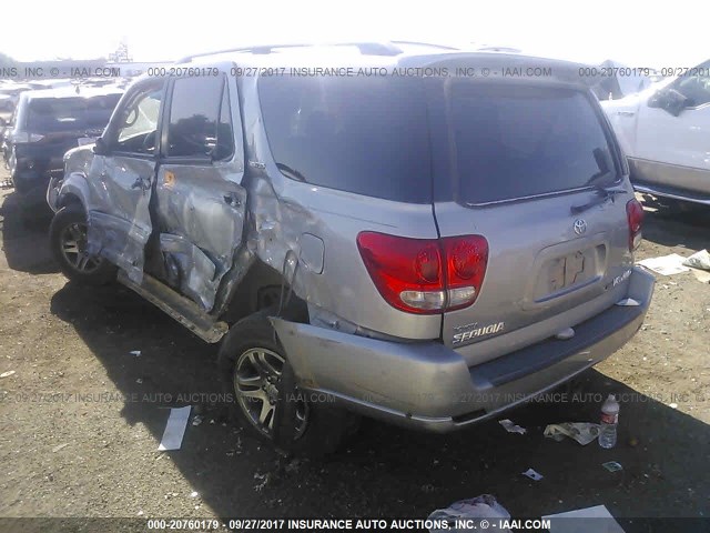 5TDBT48A65S254126 - 2005 TOYOTA SEQUOIA LIMITED SILVER photo 3