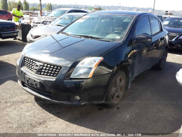 3N1AB61E38L765703 - 2008 NISSAN SENTRA 2.0/2.0S/2.0SL BLACK photo 2