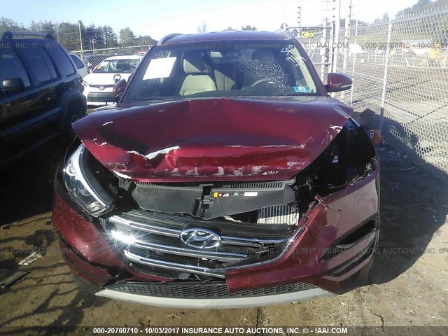 KM8J3CA2XHU309326 - 2017 HYUNDAI TUCSON LIMITED/SPORT AND ECO/SE MAROON photo 6