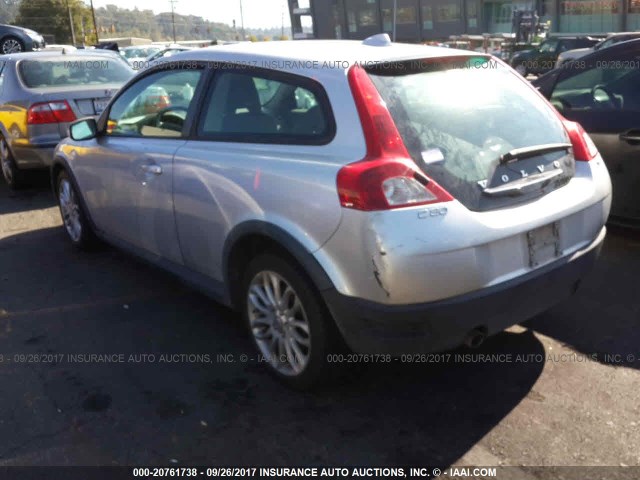 YV1MK672X92148027 - 2009 VOLVO C30 T5 SILVER photo 3