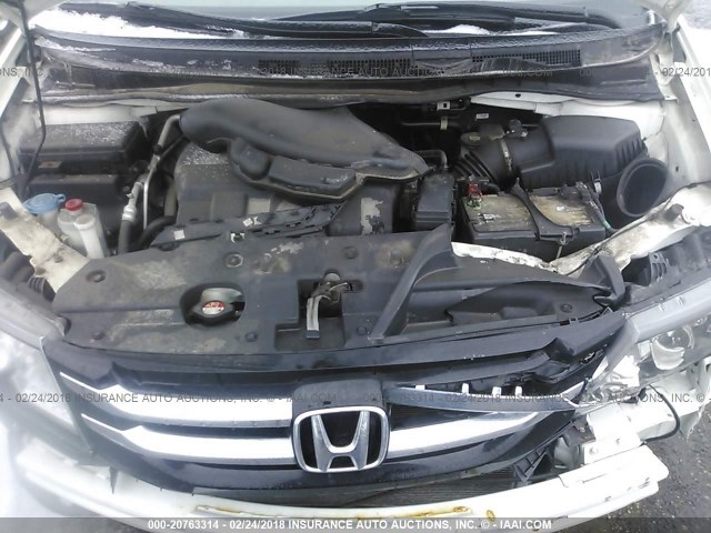 5FNRL5H6XEB029776 - 2014 HONDA ODYSSEY EXL თეთრი ფოტო 10