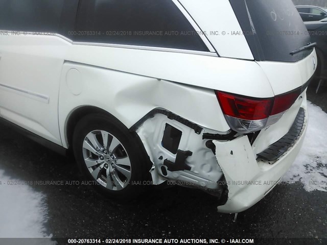 5FNRL5H6XEB029776 - 2014 HONDA ODYSSEY EXL თეთრი ფოტო 6
