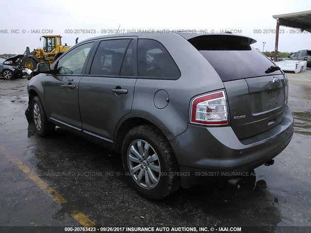 2FMDK3JC7ABA86425 - 2010 FORD EDGE SEL GRAY photo 3