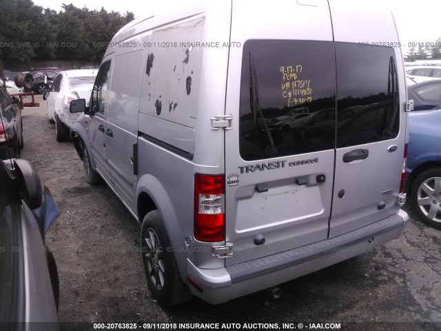 NM0LS7DN3CT117514 - 2012 FORD TRANSIT CONNECT XLT SILVER photo 3