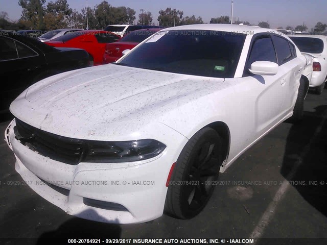 2C3CDXHG9FH768855 - 2015 DODGE CHARGER SXT WHITE photo 2