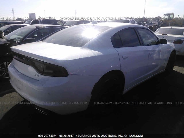 2C3CDXHG9FH768855 - 2015 DODGE CHARGER SXT WHITE photo 4