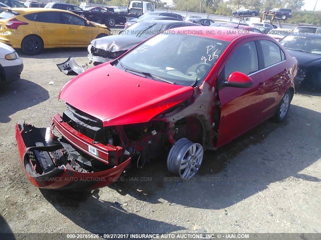 1G1JC5SH0E4175384 - 2014 CHEVROLET SONIC LT RED photo 2