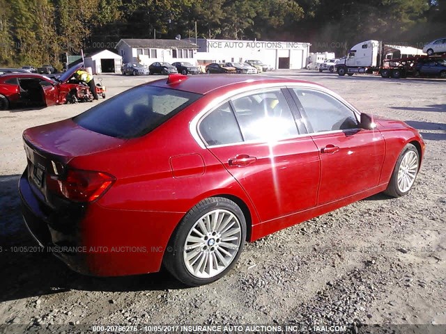 WBA3B5C59DJ598811 - 2013 BMW 328 XI SULEV RED photo 4