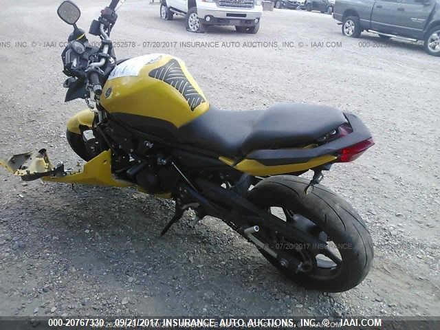 JYARJ18E29A004497 - 2009 YAMAHA FZ6 R YELLOW photo 3