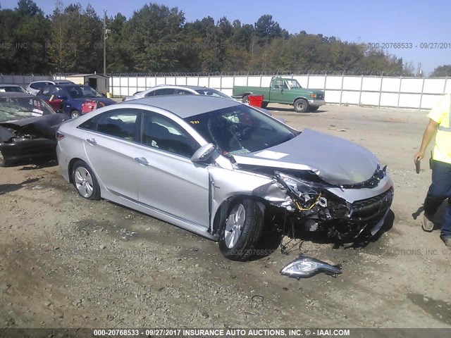 KMHEC4A49EA114159 - 2014 HYUNDAI SONATA HYBRID SILVER photo 1