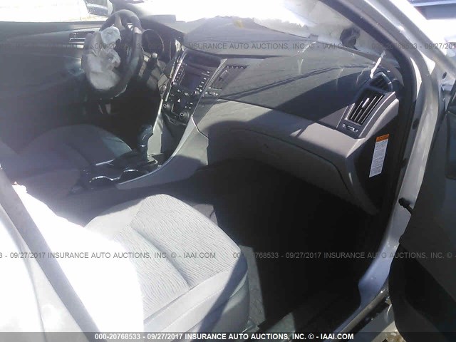 KMHEC4A49EA114159 - 2014 HYUNDAI SONATA HYBRID SILVER photo 5