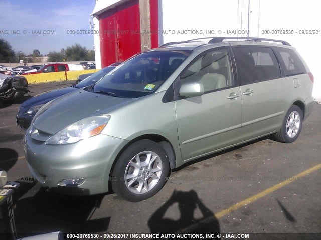 5TDZA22C66S440415 - 2006 TOYOTA SIENNA XLE/XLE LIMITED GREEN photo 2