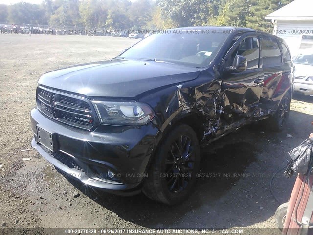 1C4RDJDG4FC139550 - 2015 DODGE DURANGO LIMITED BLACK photo 2