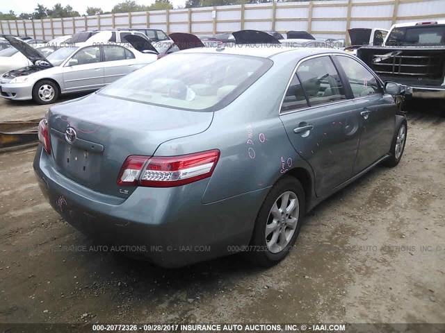 4T1BF3EK0BU765803 - 2011 TOYOTA CAMRY SE/LE/XLE მწვანე ფოტო 4