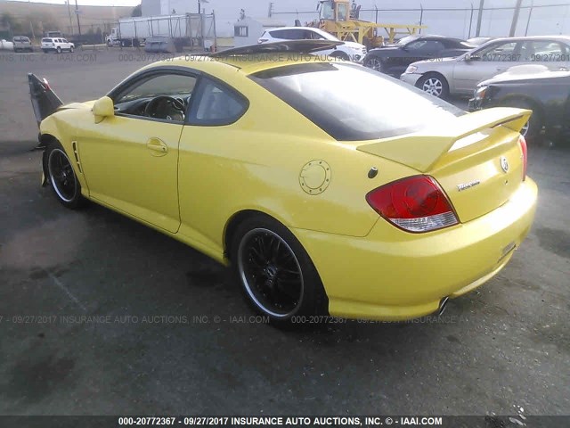 KMHHN65F65U159105 - 2005 HYUNDAI TIBURON GT YELLOW photo 3