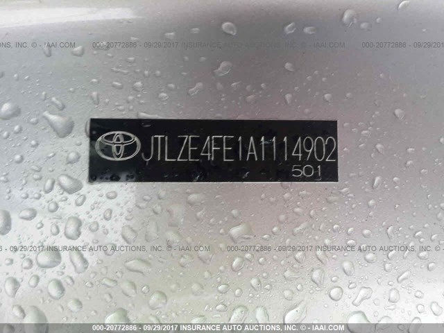 JTLZE4FE1A1114902 - 2010 TOYOTA SCION XB SILVER photo 9