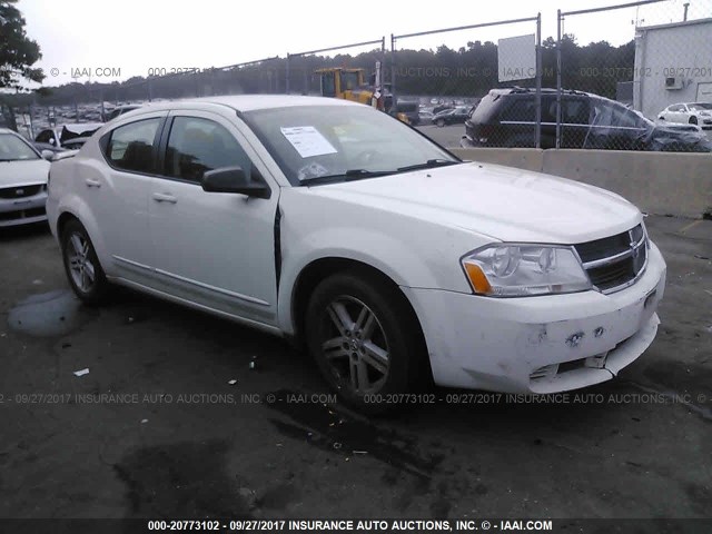 1B3LC56K28N159239 - 2008 DODGE AVENGER SXT WHITE photo 1