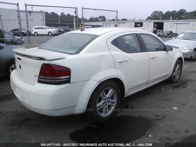 1B3LC56K28N159239 - 2008 DODGE AVENGER SXT WHITE photo 4