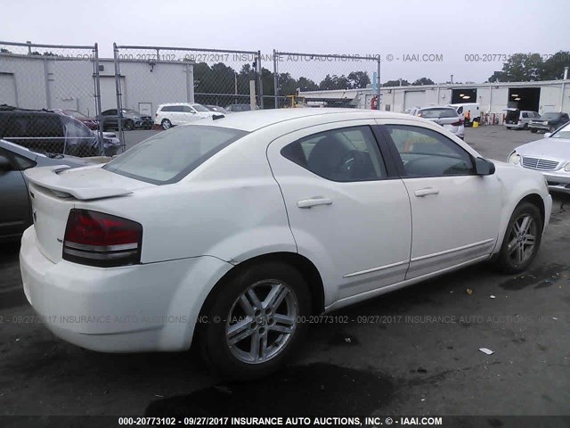 1B3LC56K28N159239 - 2008 DODGE AVENGER SXT WHITE photo 6