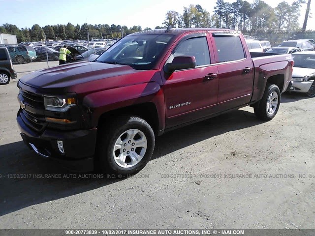 3GCUKREC2HG346321 - 2017 CHEVROLET SILVERADO K1500 LT RED photo 2