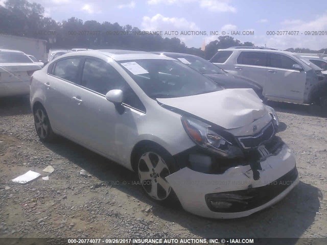 KNADN4A38C6054339 - 2012 KIA RIO EX/SX WHITE photo 1