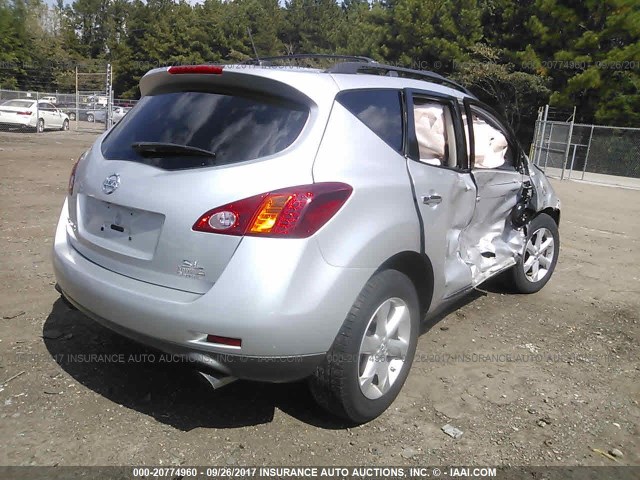 JN8AZ1MU7AW002330 - 2010 NISSAN MURANO S/SL/LE SILVER photo 4