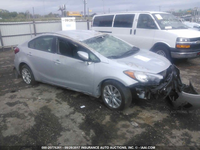 KNAFX4A61G5558191 - 2016 KIA FORTE LX SILVER photo 1