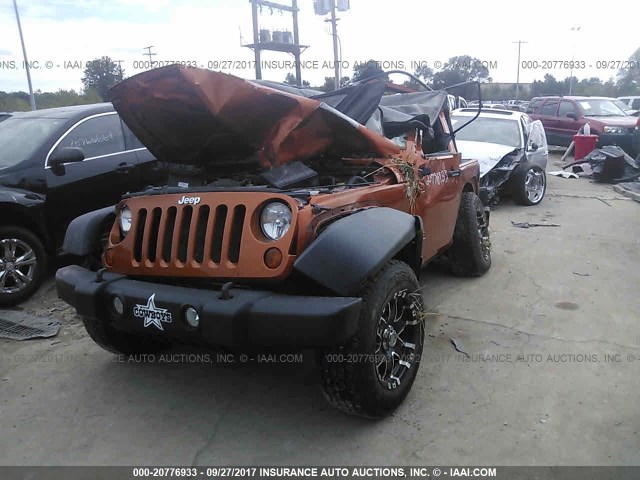 1J4AA2D18BL505845 - 2011 JEEP WRANGLER SPORT ORANGE photo 2