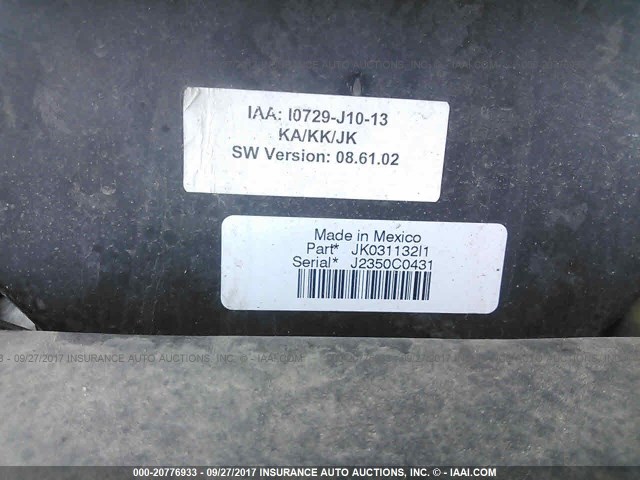 1J4AA2D18BL505845 - 2011 JEEP WRANGLER SPORT ORANGE photo 9