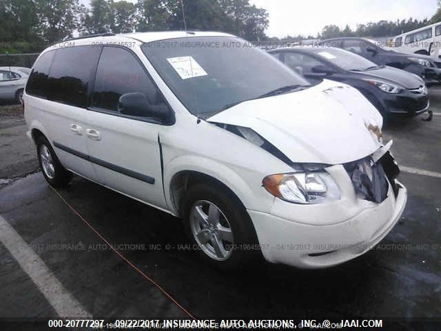 1D4GP45R26B728590 - 2006 DODGE CARAVAN SXT WHITE photo 1