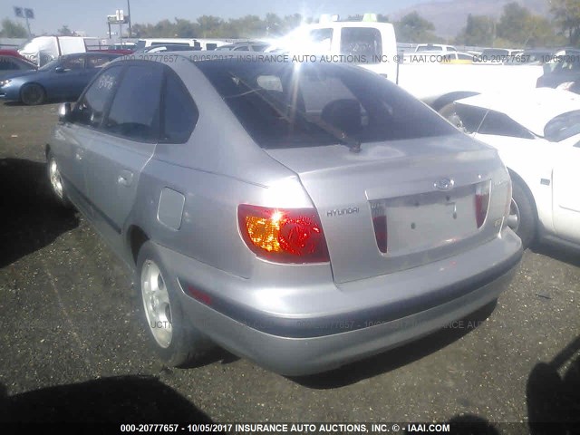 KMHDN55DX2U071452 - 2002 HYUNDAI ELANTRA GLS/GT SILVER photo 3