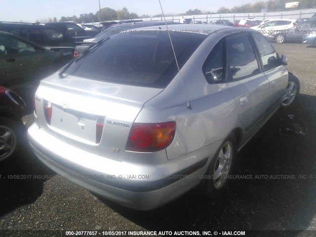 KMHDN55DX2U071452 - 2002 HYUNDAI ELANTRA GLS/GT SILVER photo 4