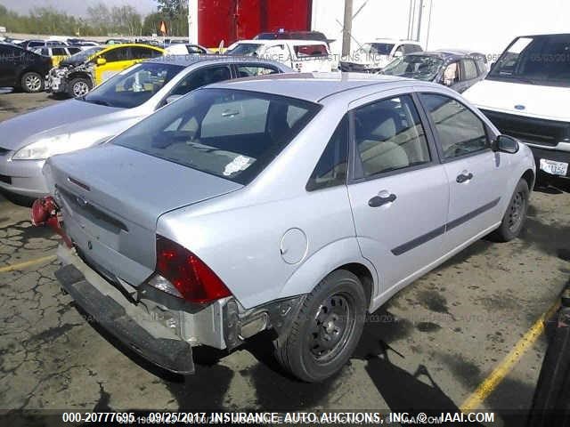 1FAFP33P21W332316 - 2001 FORD FOCUS LX GRAY photo 4