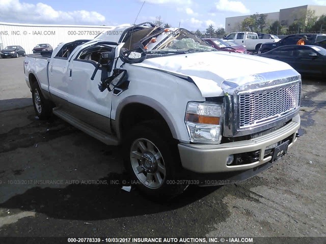 1FTSW21R78EC44050 - 2008 FORD F250 SUPER DUTY WHITE photo 1