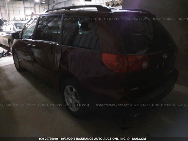 5TDZK23C79S243107 - 2009 TOYOTA SIENNA CE/LE MAROON photo 3