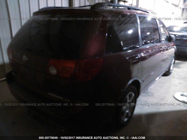 5TDZK23C79S243107 - 2009 TOYOTA SIENNA CE/LE MAROON photo 4