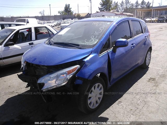 3N1CE2CP3EL402952 - 2014 NISSAN VERSA NOTE S/S PLUS/SV/SL BLUE photo 2