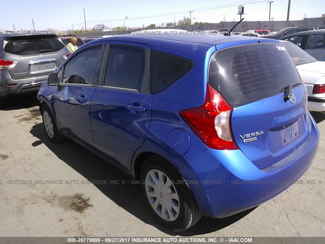 3N1CE2CP3EL402952 - 2014 NISSAN VERSA NOTE S/S PLUS/SV/SL BLUE photo 3