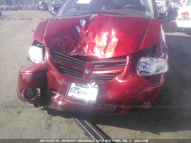 2D8GP44L87R257883 - 2007 DODGE GRAND CARAVAN SXT RED photo 6