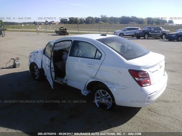 1G1JB5SH9H4160499 - 2017 CHEVROLET SONIC LS 白色 照片 3