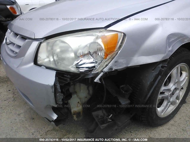 KNAFE122455106636 - 2005 KIA NEW SPECTRA LX/EX SILVER photo 6