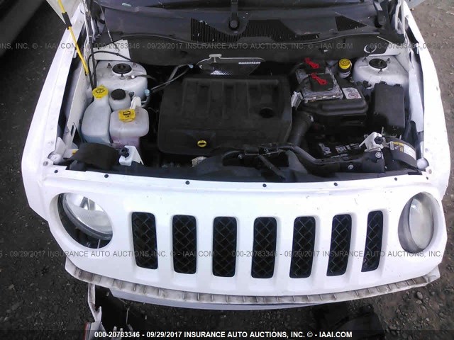 1C4NJRBBXFD231110 - 2015 JEEP PATRIOT SPORT WHITE photo 10