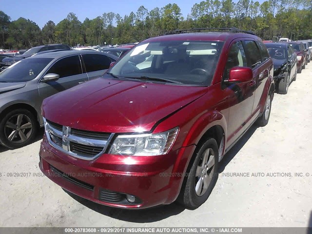 3D4PG5FV9AT264254 - 2010 DODGE JOURNEY SXT RED photo 2