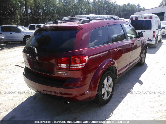 3D4PG5FV9AT264254 - 2010 DODGE JOURNEY SXT RED photo 4