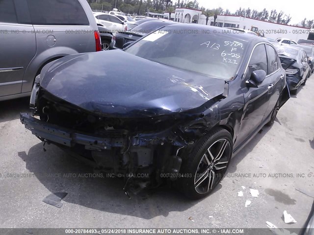 1HGCR2F56HA155709 - 2017 HONDA ACCORD SPORT 蓝色 照片 2
