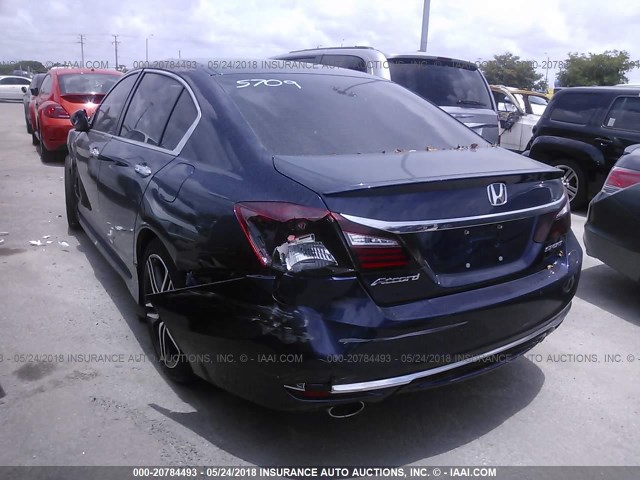 1HGCR2F56HA155709 - 2017 HONDA ACCORD SPORT 蓝色 照片 3