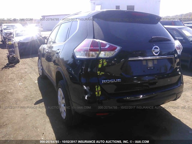 JN8AT2MT0GW009580 - 2016 NISSAN ROGUE S/SL/SV BLACK photo 3