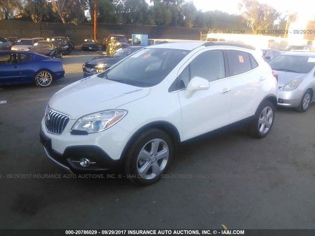 KL4CJFSB5GB738607 - 2016 BUICK ENCORE CONVENIENCE WHITE photo 2