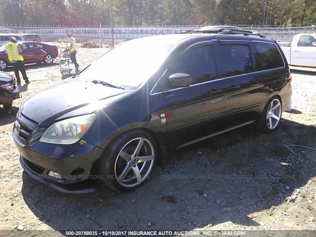 5FNRL38866B007975 - 2006 HONDA ODYSSEY TOURING BLACK photo 2